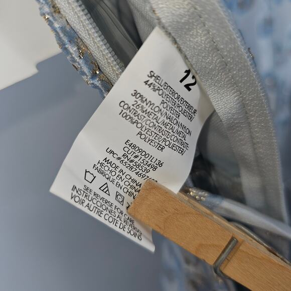 NWT Speechless Blue Floral Jacquard  A-Line Party Dress Girls 12 Holiday - Picture 8 of 9